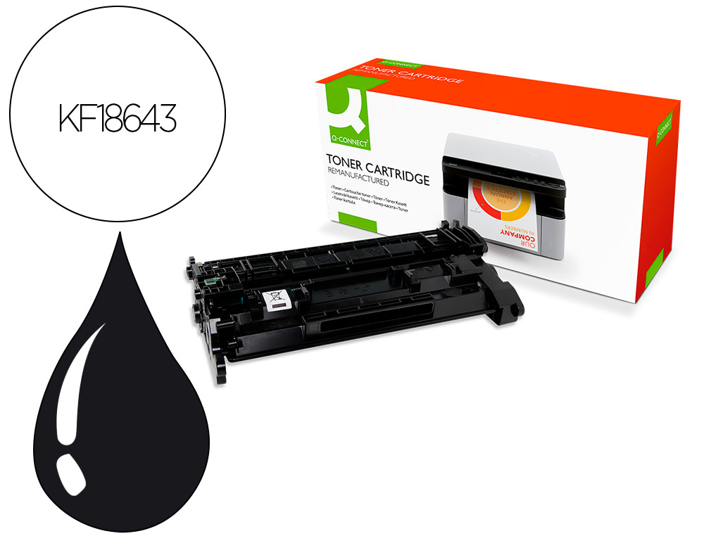 TONER Q-CONNECT COMPATIBLE HP CF226A LASERJET PRO M402, MFP M426 3100P NOIR